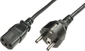 Goobay 50098 kabel zasilające Czarny 2 m Wtyczka zasilająca typu F IEC C13 1
