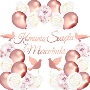 Girlanda Zestaw Komunijny Dekoracje Na Komunię 1