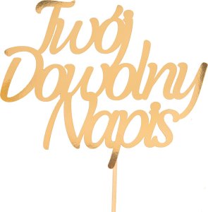 Personalizowany topper na tort TOPER Na CHRZEST z imieniem ZŁOTO dekoracje 1