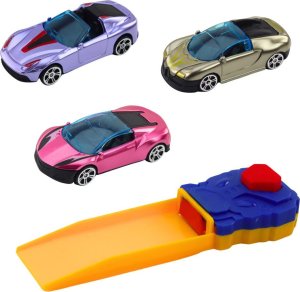 LeanToys Ciężarówka z Garażem Z Autkami Wyrzutnia 3szt Czerwona 3