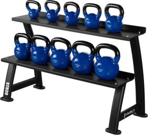 HMS STR39 STOJAK NA KETTLEBELLS DWUPOZIOMOWY COMMERCIAL HMS 3