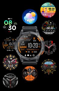 Smartwatch Gravity Zegarek męski SMARTWATCH GRAVITY GT24-5 BK/GN/BK 19