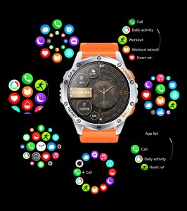Smartwatch Gravity Zegarek męski SMARTWATCH GRAVITY GT24-5 BK/GN/BK 20