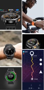 Smartwatch Gravity Zegarek męski SMARTWATCH GRAVITY GT24-5 BK/GN/BK 9