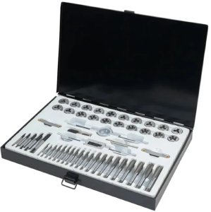 Zestaw gwintowników i narzynek 58el. (M2-M12) metalowa walizka 2