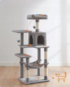 DRAPAK DLA KOTA DUŻY XL 6 POZIOMÓW WYSOKI LEGOWISKO SŁUPEK DOMEK 143cm 11
