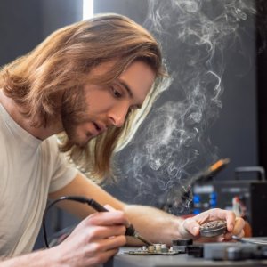 Techrebal Zestaw Lutownica Techrebal T1-Pro MOCNA 80W  Uniwersalny uchwyt z gąbką 7
