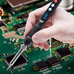 Techrebal Zestaw Lutownica Techrebal T1-Pro MOCNA 80W  Uniwersalny uchwyt z gąbką 8