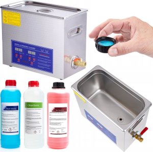 Myjka Wanna Ultradźwiękowa 6L do Mycia Części Moc 580W + 3x Płyn Koncentrat 1