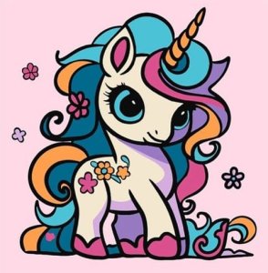 QB900-001 Obraz Malowanie po numerach Jednorożec Farbki 2