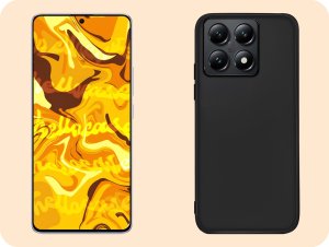 ETUI DO XIAOMI 14T GUMOWE OBUDOWA CZARNE MATOWE SILIKON POKROWIEC   SZKŁO 4