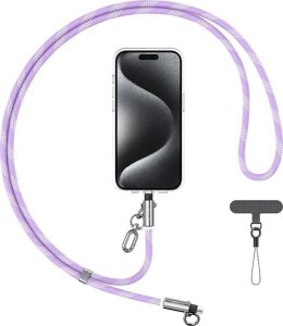 Smycz do telefonu z kablem do ładowania  Usams SJ746 30W USB-C do Lightning 1.2m fioletowy 1