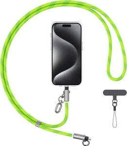 Smycz do telefonu z kablem do ładowania  Usams SJ746 30W USB-C do Lightning 1.2m zielony 1
