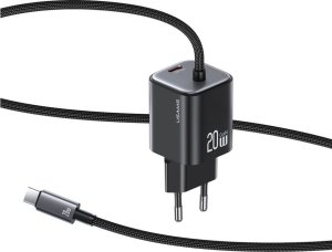 Ładowarka sieciowa USAMS JC Series CC261 20W GaN Mini Fast Charger 2xUSB-C czarny 2