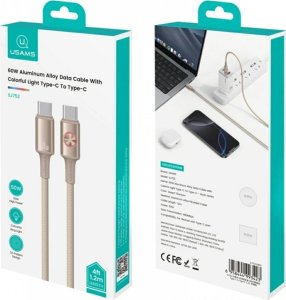 Kabel USB Usams USB-C - USB-C 1.2 m Szary 3