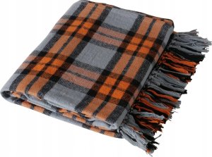 Bawełniany koc z frędzlami KARO, 180 x 140 cm 4