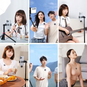 2x Mikrofon Bezprzewodowy 3w1 na USB-C Lightning Mini Jack 3,5mm / ULANZI A30 5