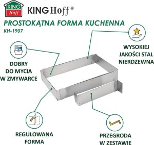 FORMA REGULOWANA RANT DO CIAST TORTÓW KINGHOFF KH-1907 PROSTOKĄTNA 5