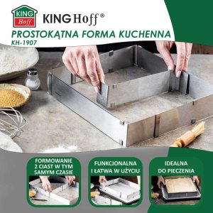 FORMA REGULOWANA RANT DO CIAST TORTÓW KINGHOFF KH-1907 PROSTOKĄTNA 6