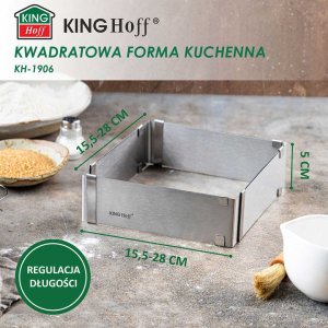 KingHoff FORMA REGULOWANA RANT DO CIAST TORTÓW KINGHOFF KH-1906 KWADRATOWA 3