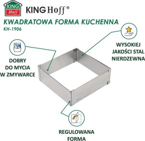 KingHoff FORMA REGULOWANA RANT DO CIAST TORTÓW KINGHOFF KH-1906 KWADRATOWA 4