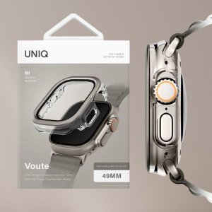 Etui UNIQ Voute do Apple Watch Ultra     49mm szkło hartowane srebrny 9