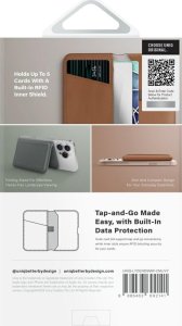 Magnetyczny portfel RFID UNIQ Lyden DS   stojak na telefon karmelowy 5