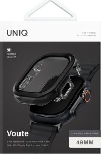 Etui UNIQ Voute do Apple Watch Ultra     49mm szkło hartowane czarny 5