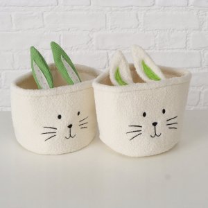 Tekstylny koszyk na drobiazgi NIKKEL z motywem królika 3