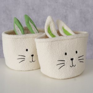 Tekstylny koszyk na drobiazgi NIKKEL z motywem królika 4