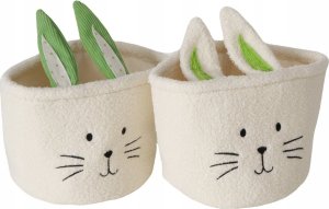 Tekstylny koszyk na drobiazgi NIKKEL z motywem królika 5