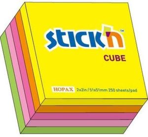 Stickn Notes kostka mix 5 kolorów Neonowe (175504) 1