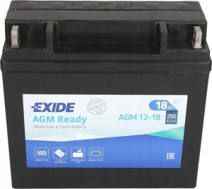 Akumulator AGM EXIDE 12V 18Ah 250A P+ Bezobsługowy 181x77x167mm Uruchomiony AGM12-18 pasuje do: BOMBARDIER OUTL.  OUTLAND.  BUELL S1  S... 4