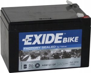 Akumulator AGM EXIDE 12V 12Ah 150A Bezobsługowy 150x100x100mm Uruchomiony AGM12-12F 1