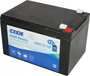 Akumulator AGM EXIDE 12V 12Ah 150A Bezobsługowy 150x100x100mm Uruchomiony AGM12-12F 3