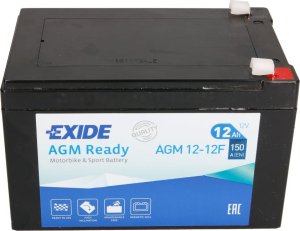 Akumulator AGM EXIDE 12V 12Ah 150A Bezobsługowy 150x100x100mm Uruchomiony AGM12-12F 4