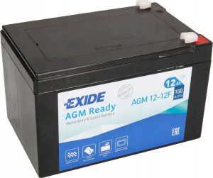 Akumulator AGM EXIDE 12V 12Ah 150A Bezobsługowy 150x100x100mm Uruchomiony AGM12-12F 5