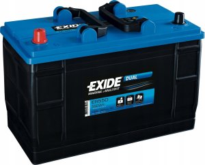 Akumulator EXIDE 12V 115Ah/760A DUAL MARINE/RV (L+ biegun standardowy) 350x175x235 B0 (dodatkowy-auxiliary/głębokiego rozładowania/rozruchowo-zasilający/rozruchowy) 1