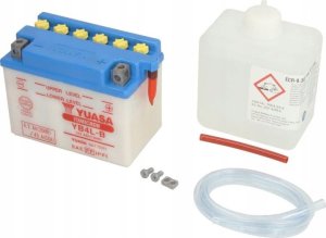 Akumulator Kwasowy/Rozruchowy/Suchoładowany z elektrolitem (ograniczona sprzedaż konsumencka) YUASA 12V 4Ah 56A P+ Obsługowy elektrolit w zestawie 121x71x93mm Suchoładowany z elektrolitem YB4L-B pasuj 2