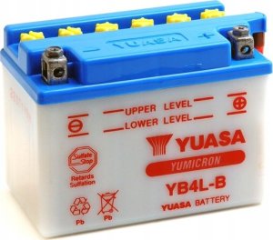 Akumulator Kwasowy/Rozruchowy/Suchoładowany z elektrolitem (ograniczona sprzedaż konsumencka) YUASA 12V 4Ah 56A P+ Obsługowy elektrolit w zestawie 121x71x93mm Suchoładowany z elektrolitem YB4L-B pasuj 5