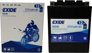 Moretti Akumulator AGM/Rozruchowy/Suchoładowany z elektrolitem EXIDE 12V 12Ah 210A L+ Bezobsługowy elektrolit w zestawie 134x89x164mm Suchoładowany z elektrolitem YTX14AH-BS 7
