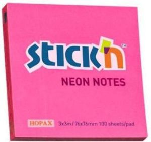 Stickn Notes samoprzylepny ciemnoróżowy neonowy (241379) 1