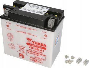 Akumulator Kwasowy/Rozruchowy YUASA 12V 16 8Ah 207A L+ Obsługowy 160x90x161mm Suchoładowany bez elektrolitu wymagana ilość elektrolitu 1l YB16B-A1 pasuje do: CAGIVA ELEFANT 700-900 1985-2009 1
