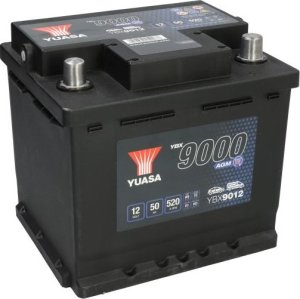 Akumulator YUASA 12V 50Ah/520A START&STOP AGM YBX9000 AGM Start Stop Plus (P+ biegun standardowy) 207x175x190 B13 (agm/rozruchowy) 1