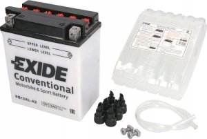 Akumulator Kwasowy/Rozruchowy/Suchoładowany z elektrolitem (ograniczona sprzedaż konsumencka) EXIDE 12V 12Ah 165A P+ Obsługowy elektrolit w zestawie 134x80x160mm Suchoładowany z elektrolitem YB12AL-A2 28