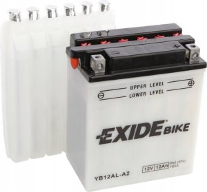 Akumulator Kwasowy/Rozruchowy/Suchoładowany z elektrolitem (ograniczona sprzedaż konsumencka) EXIDE 12V 12Ah 165A P+ Obsługowy elektrolit w zestawie 134x80x160mm Suchoładowany z elektrolitem YB12AL-A2 8