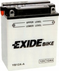 Akumulator Kwasowy/Rozruchowy/Suchoładowany z elektrolitem (ograniczona sprzedaż konsumencka) EXIDE 12V 12Ah 165A P+ Obsługowy elektrolit w zestawie 134x80x160mm Suchoładowany z elektrolitem YB12AL-A2 9