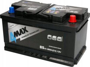 Akumulator 4MAX 12V 85Ah/850A (P+ biegun standardowy) 315x175x175 B13 - stopka o wysokości 10,5 mm (rozruchowy) 1