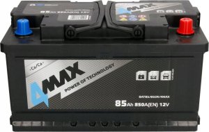 MaxGear Akumulator 4MAX 12V 85Ah/850A (P+ biegun standardowy) 315x175x175 B13 - stopka o wysokości 10,5 mm (rozruchowy) 3