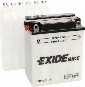 Akumulator Kwasowy/Rozruchowy/Suchoładowany z elektrolitem Exide 12V 12Ah 165A P+ Obsługowy elektrolit w zestawie 134x80x160mm Suchoładowany z elektrolitem YB12AL-A 1